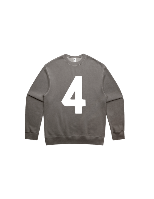 '4' College Crew - Vintage Grey